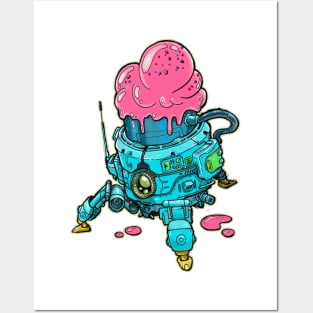 Ice cream mecha Posters and Art